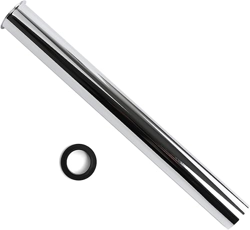 OPERMAXER Tubo sommergibile in ottone, lunghezza extra 400 mm, per sifone universale, prolunga tubo 1 1/4' x 32 mm, tubo di regolazione con guarnizioni, cromato - Honorern
