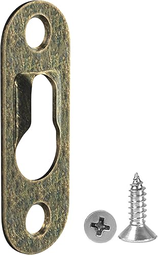 30 Pezzi Immagine Buco della Serratura Appendere Piastra, Cornice Appendere Staffe Fibbie e 60 Viti - Honorern