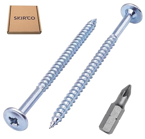 SKIR'CO 40 viti in acciaio zincato 4,0 x 65 mm argento legno viti in metallo, testa wafer, Pozidriv, autofilettanti - Honorern