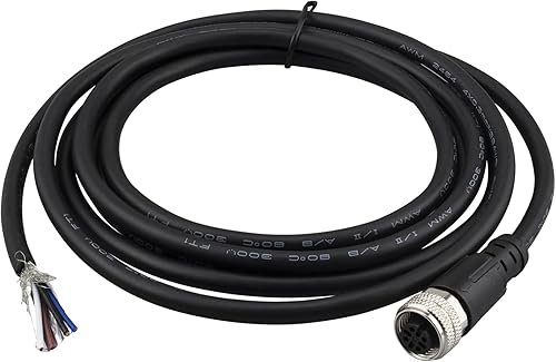 Cavo Maschio M12 Femmina 4 poli IP67 Impermeabile Schermatura PVC Cavo Elettrico M12 Spina Aviazione 4 pin per Automazione Industriale Modulo di Campo Rete di Dispositivi 22AWG 2M - Honorern