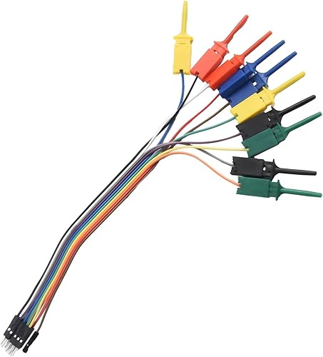 Collegare e testare efficacemente i componenti con questo kit di pinze a gancio per analizzatore logico con clip retrattili (testa femmina) - Honorern