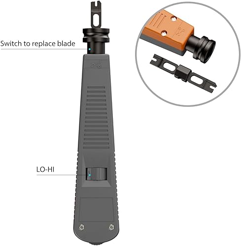 1 Pz Strumento di perforazione con lama tipo 110 per il blocco di perforazione Ethernet Keystone Jack e riparazione di cavi di rete - Honorern