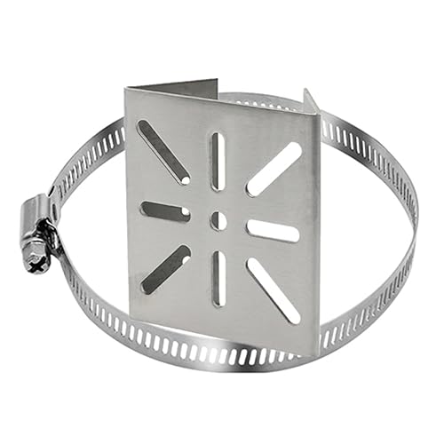 Installazione su Palo per Telecamera di Sorveglianza, Staffa Telecamera Esterna, Staffa di Montaggio Verticale, Adatto per Telecamere di Sorveglianza, Dispone di 3 Anelli Regolabili - Honorern