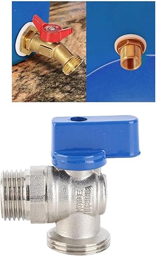 Valvola Ad Angolo, Valvola di Intercettazione 'acqua Ottone Anticorrosivo 1/2 X 3/4 Pollici Elevata Durezza Resistente Alla Pressione Un Quarto di Giro per Cucina - Honorern