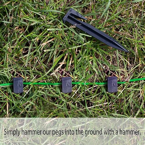 Picchetti Per Robot Tosaerba, 100 Pz. Picchetti Per Robot Tagliaerba Set, Picchetti Per Chiodi Per Terra Per Robot Tosaerba, Ganci Da Terra Per Un Fissaggio Sicuro Del Filo Di Limitazione In Giardino - Honorern