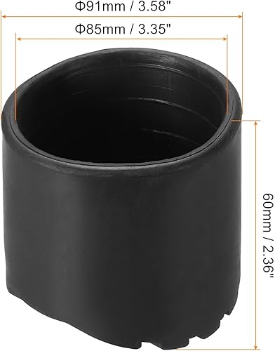 Scaletta Antiscivolo Piedi 3,4'/85mm 2pz Gomma Rotondo Piedino Protettivo Tappetino Cuscino Ricambio per Telescopico Pieghevole Estensibile Protezione Nero - Honorern