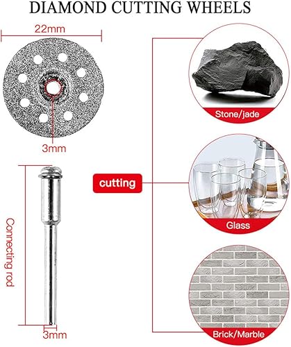Dischi Diamantati,Diamante Dischi Taglio,Mini Disco Diamantato,Dischi Taglio,Disco taglia Vetro,Dischi Diamantati Mini di Tagliante Sega,per Legno Piastrelle Vetro Metallo Pietre Ferro - Honorern