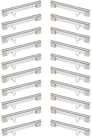 Maniglia sporgente a barra, adatta per credenze e armadi da cucina, in acciaio inox spazzolato - Honorern