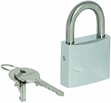 CISA 126022500, Lucchetto Marine Type Cromato, 50 mm, Arco in Acciaio, Corpo in Ottone Cromato - Honorern