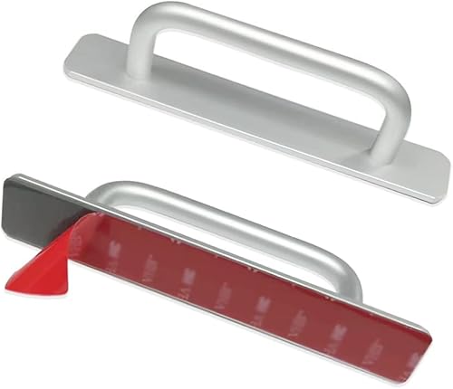 2 Pezzi Maniglie Autoadesive, Maniglie per Mobili, Maniglia Scorrevole,Maniglia Finestra, Maniglia Porta, Maniglie per Mobili, Armadio, Cassetto, Porta, Finestra (106 mm, argento) - Honorern