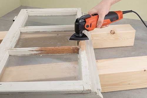 wolfcraft Piastra di levigatura velcrata per multifunzione 'Expert' con attacco STARLOCK I 4247000 I Per levigare angoli e nicchie - Honorern