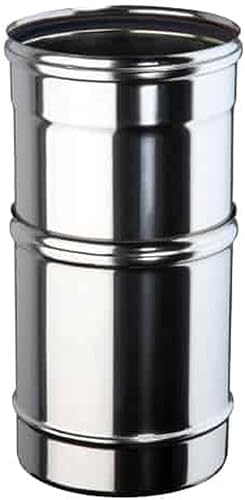 Tubo Telescopico Allungabile In Acciaio INOX Modulo Con Altezza Variabile 250/400 mm Per Canna Fumaria Camino o Stufa Uscita Fumo MADE IN ITALY (DN 100) - Honorern