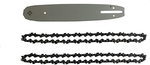 Lama e Barra più due catene Per Motosega da 35 cm 12' 3/8 45 Maglie Ricambio Per Motoseghe a Scoppio Set Ricambio Moto sega Barra Guida - Honorern