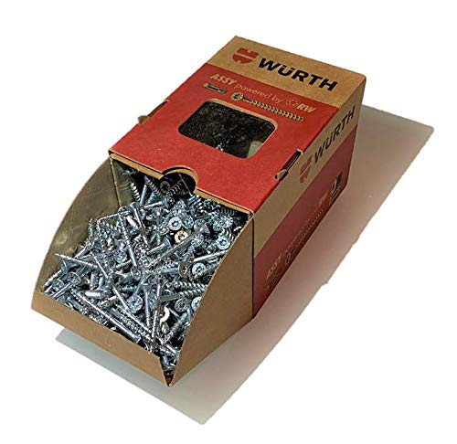 Würth ASSY 4 CSMP - Vite per truciolato 4,5 x 60 mm, 250 pezzi, in acciaio zincato, passivato, filettatura parziale, testa a svasatura, RW 20 nuova generazione - Honorern