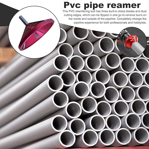 Strumento per sbavare tubi interno-esterno, alesatore per sbavare tubi,Strumento per smussare tubi e tubazioni - Strumento riutilizzabile per sbavatura in PVC interno-esterno, tagliatubi in PVC per tu - Honorern