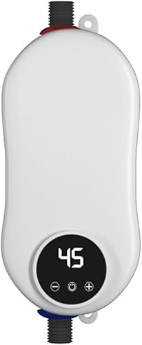 Scaldabagno Elettrico Istantaneo, Scaldabagno Senza Serbatoio Elettrico Da 5500 W Con Display Digitale Riscaldatore Di Acqua Calda Istantaneo Smart Touch Riscaldatori Elettrici Doccia Automatica per R - Honorern