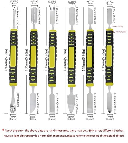 Metal Crowbar 6-Piece Set Kit di strumenti per la riparazione di prodotti elettronici per telefoni cellulariDesktop Computer Occhiali da vista Dispositivo elettronico Telefoni cellulari - Honorern