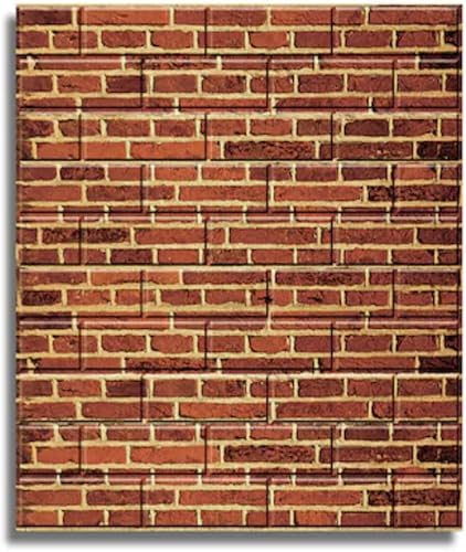 Pannelli da parete 3D, rivestimento motivo MATTONI ROSSI, autoadesivi, adesivi murali,impermeabile, in PVC, 77 cm x 70 cm X 2MM (10 pz, MATTONI ROSSI) - Honorern