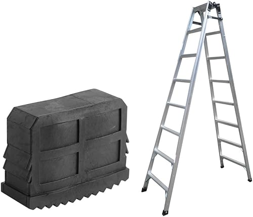 2PCS/1 Pair 6.3 x 2.4 x 3.6 cm Nero Piedini in Gomma rondella Covers Rettangolo Antiscivolo Ladder Protector Tappi di Copertura per Piedi - Honorern