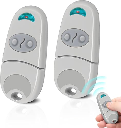 2 Pezzi Telecomando Cancello, 433,92 MHz Telecomando Porta del Garage,Telecomando Compatibile con 433MHz Telecommande EV, NA, EE, 2 Canali - Honorern