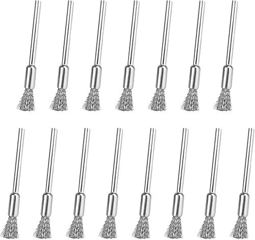 Spazzole Metalliche 15Pcs Spazzole Metalliche Rotanti per Rimuovere Ruggine Corrosione, Spazzole in Filo di Acciaio Lucidatura Adottano un Design a Forma di Penna e Spazzole per Lucidatura in Acciaio - Honorern