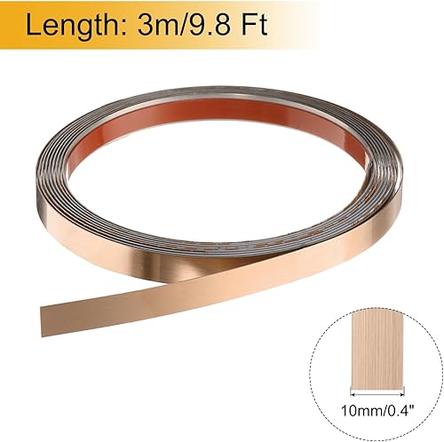 QUARKZMAN Acciaio Inossidabile Modanatura Adesiva, Buccia Oro Rosa Spazzolato e Attacca Modanatura da Parete con Guanto, Bordo Decorativo per Specchio Parete, 0,4'x 9,8 Piedi - Honorern