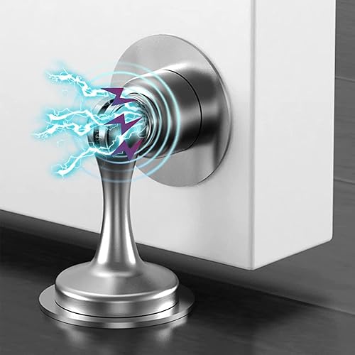 Fermaporta Magnetico ZUONAI 2 Pezzi Fermaporta Adesivo Fermaporta Magnetico da Pavimento Fermaporta Magnetico in Acciaio Inox Magnetico Resistente Fermaporta per Esterno Fermaporta a Muro - Honorern