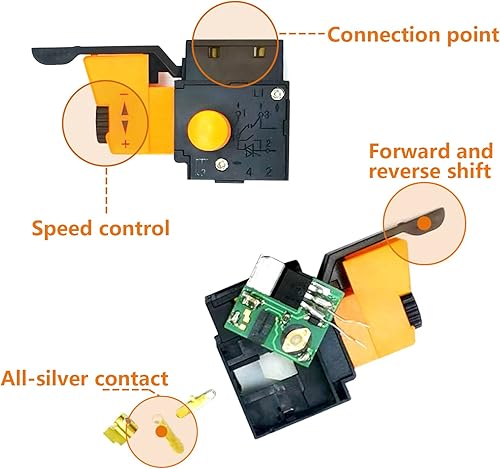 Interruttore di Controllo della velocità per Bosch FA2-4/1BEK Trapano a Mano Regolazione della velocità Regolabile per Trapano Elettrico Strumenti per Fai da Te per la casa 220 V 6A - Honorern