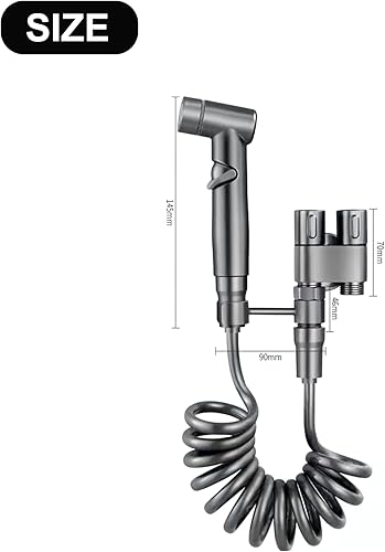 Bidet Portatile Kit, Doccetta per Bidet, Tubo Telescopico 2m e Doppia Valvola di Controllo Spruzzo, Doccino per Lavandino, Idroscopino per Wc, Doccino Anale, Bagno Degli Animali Domestici - Honorern