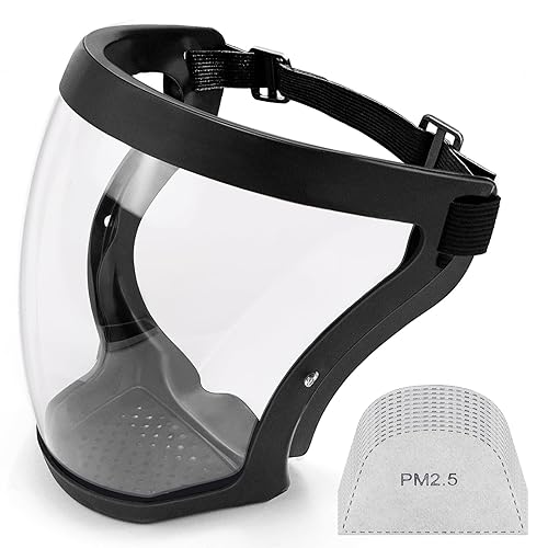 Maschera protettiva per il viso anti-appannamento in plastica trasparente con fascia regolabile per adulti - Honorern