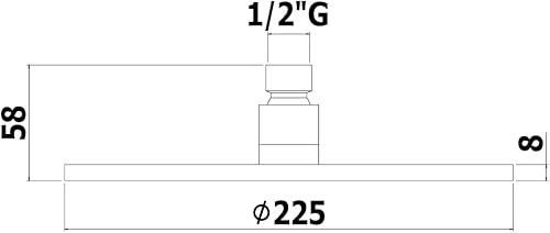 ZSOF074CR Soffione doccia MASTER “Tondo” in metallo ispezionabile - Ø225mm - Honorern