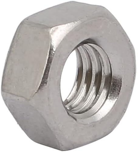 M6 x 1mm Sinistra Mano Filettatura Esagonali Dadi, 8pz Sinistra Mano Esagonali Dadi per Fissaggio, Argento Tono - Honorern