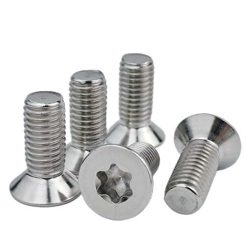 Viti a testa svasata M3 x 50 mm, con testa a esagono incassato (testa di unità), viti di sicurezza a testa svasata con attacco interno in acciaio inox Torx, 50 pezzi - Honorern