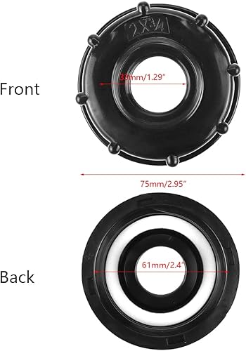 2 Pezzi Adattatore IBC s60x6 Connettore per Valvola Serbatoio Acqua 3/4' IBC Connettore di Ricambio per Connettori per Casa e Giardino - Honorern