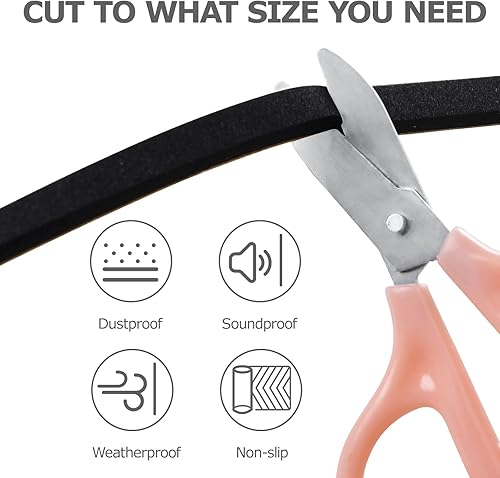 Guarnizione Finestra Adesiva 20m, Guarnizioni Finestre Legno Porta 6x3mm Striscia di Schiuma Isolante Nastro Sigillante per Anti Freddo, Rumore e Collisione (Bianco) - Honorern