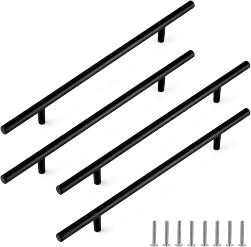 Confezione da 2 Maniglie per Armadietti da Cucina, Lunghezza 246 mm, Foro Centrale da 195 mm, in Lega di Alluminio, per Cassetti, Cassettiere, Armadi, Oro - Honorern