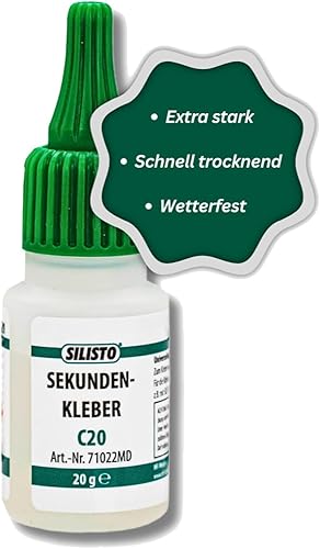 3 X 20 G colla istantanea estremamente forte tenuta Top della qualità, 3 pezzi, trasparente, 71022-3stk - Honorern