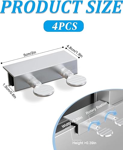 4 Pezzi Serrature per Finestre Scorrevoli Antifurto - Serratura scorrevole, serratura per finestra regolabile, scorrimento verticale e orizzontale, per patio, camera da letto, casa e ufficio - Honorern