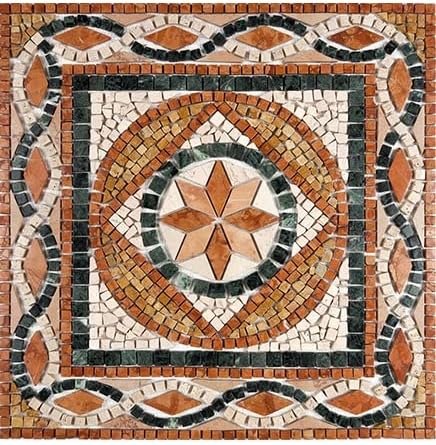 Rosone Rosoni Mosaico in marmo, per interno ed esterni, Berlino, cm.66x66 - Honorern