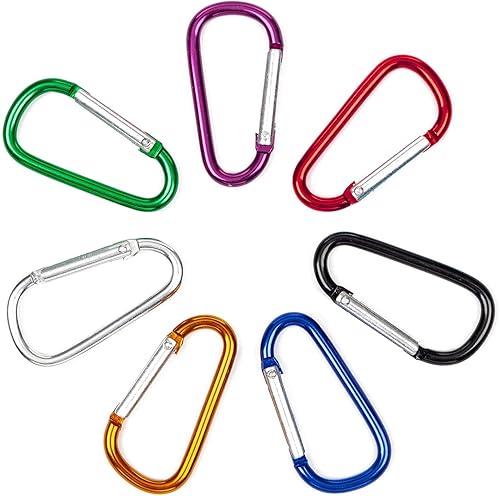 7 pezzi di fibbia di sicurezza/moschettone/portachiavi/accessori di chiusura Mini moschettone in acciaio inossidabile 304 piccolo portachiavi in ​​lega di alluminio - Honorern