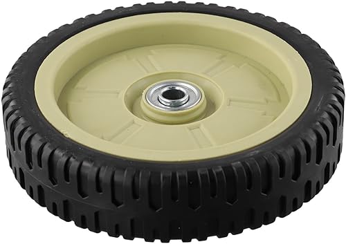 Ruota per tosaerba a spinta manuale, diametro 19,5 cm, in gomma, parte di ricambio per artigiani, manovrabilità senza sforzo, facile navigazione attraverso prato, giardino all'aperto - Honorern