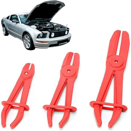 Set di Pinze per Tubi di Raffreddamento,Flessibili Stringitubo Pinza,Pinze per Tubi Flessibil,3PC Pinza per Tubi del Carburante,Pinze per Tubi Flessibili Stringitubo Pinza Set,per Freni Carburante - Honorern