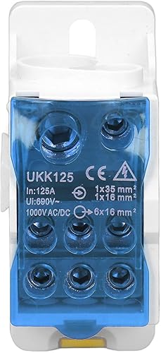 Morsettiera su Guida DIN, Scatola di Distribuzione Morsettiera UKK-125A per Armadi di Distribuzione Dell'Alimentazione e Vari Armadi ad Alta Tensione 690 V 125 A (ROSSO) - Honorern
