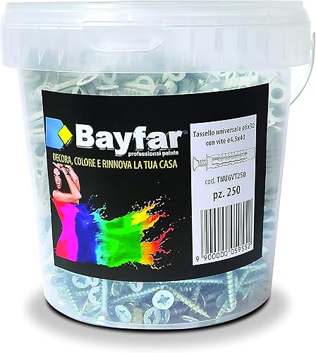 Tasselli universali da 6 mm con viti confezione da 250 - Honorern