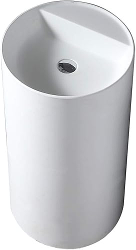 Lavabo a colonna totem TWZ65 in Solid Stone - 45 x 45 x 85 cm - Honorern