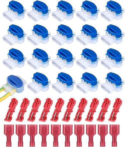 40 Pz Connettore con Gel, Connettori per Filo Perimetrale dei Robot Tagliaerba,Morsetti per Cavi Impermeabile,per Cavi Elettrici Giardino Outdoor Rasaerba Robot Tosaerba,con 10 Connettori Terminali - Honorern