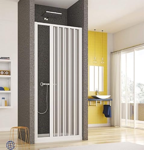 Box Doccia Porta Porta a Soffietto cm.110, Apertura Laterale, Riducibile - Honorern