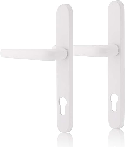 Maniglia per porte esterne in PVC/UPVC, ad esempio di patio o porta d’ingresso, utilizzabile su porte con doppi vetri, colore bianco - Honorern