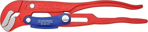 Knipex Giratubi con Ganasce ad 'S' con Regolazione Rapida Rossa, Verniciata a Polvere 330 Mm 83 60 010 - Honorern