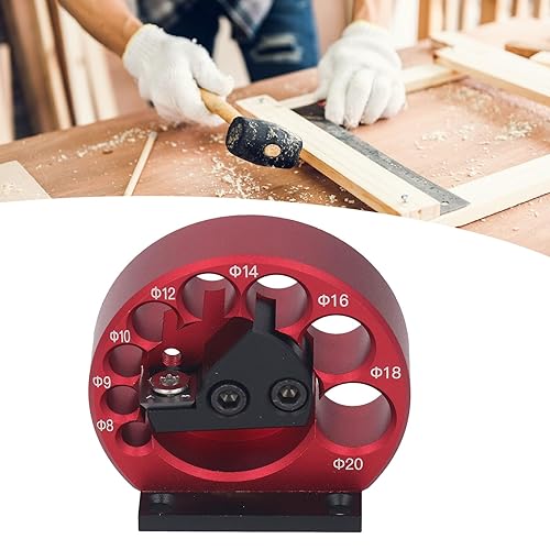 Macchina per Tasselli Tondi, Diametro 8-20 Mm con Lama in Carburo Cementato, Corpo in Lega di Alluminio, Strumento per la Lavorazione del Legno per Giunzioni di Precisione, Facile - Honorern